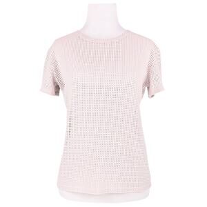 ARITZIA WILFRED FREE Perforated Mesh Short-Sleeve Tee in Blush Pink Size XS